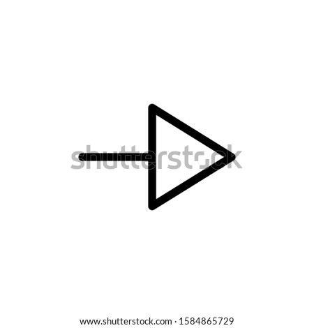 Arrow outline line vector icon . vector icon