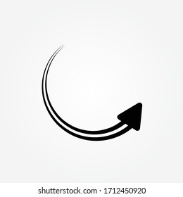 arrow outline sign icon vector illustration
