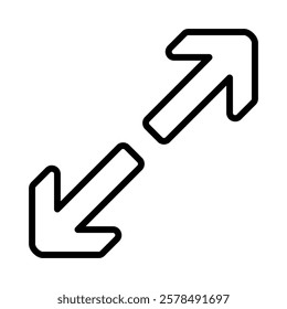 Arrow Outline Simple Vector Icon Element For Design