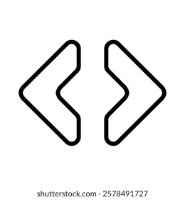 Arrow Outline Simple Vector Icon Element For Design