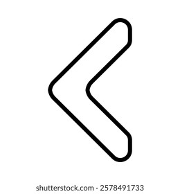 Arrow Outline Simple Vector Icon Element For Design