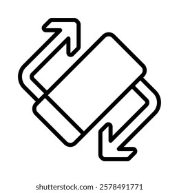 Arrow Outline Simple Vector Icon Element For Design