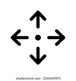 arrow outline style vector icon