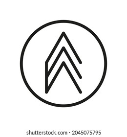 Arrow Outline Vector  Icon. Illustration Of A Stroke Vector On A White Background. For App And Website 