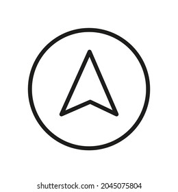 Icono de vector de contorno de flecha. Ilustración De Un Vector De Estroque Sobre Un Fondo Blanco. Para App Y Sitio Web 