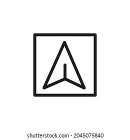 Icono de vector de contorno de flecha. Ilustración De Un Vector De Estroque Sobre Un Fondo Blanco. Para App Y Sitio Web 