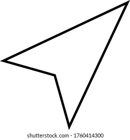 arrow outline vector icon location icon