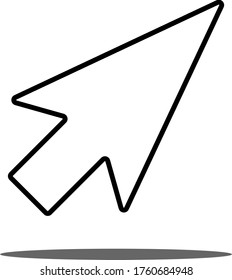 arrow  outline vector icon, location icon