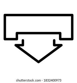 Arrow Output of Production Process Outline Icon