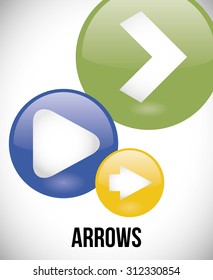 Arrow over circle digital design, vector illustration 10 eps graphic