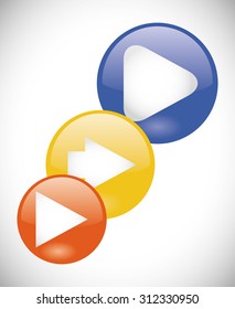 Arrow over circle digital design, vector illustration 10 eps graphic
