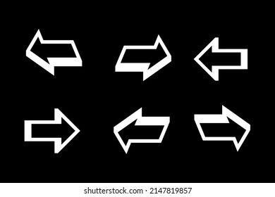 Pfeilpack-Sammlung Vektorsymbol-Form Symbol in Richtung Form