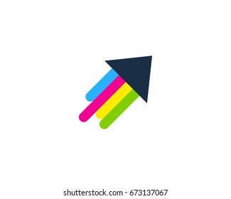 Arrow Paint Icon Logo Design Element