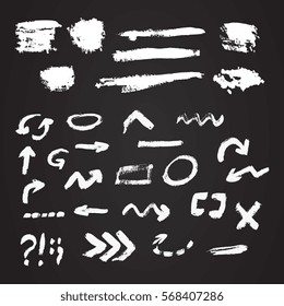ARROW PAINTED BRUSH, HAND DRAWING, creative set