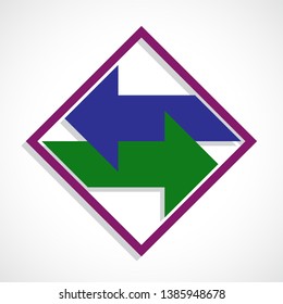 arrow pair in square color logo