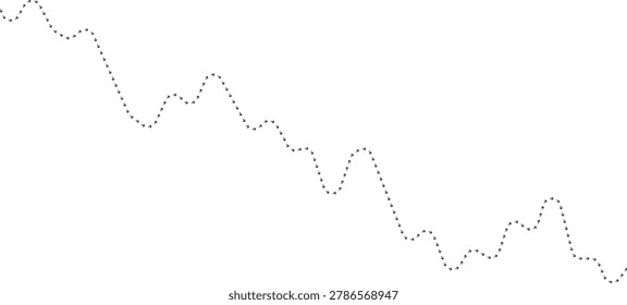 Arrow path line chart combining upward and downward movement.