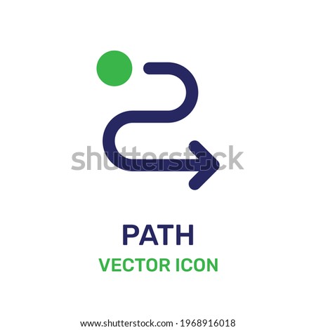 Arrow path way direction icon vector illustration