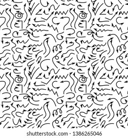 Arrow pattern. Ethnic seamless pattern with arrows. Tribal hand drawn background. Design for wrapping paper, wallpaper, fabric. Vector illustration.