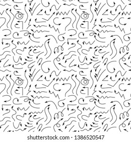 Arrow pattern. Ethnic seamless pattern with arrows. Tribal hand drawn background. Design for wrapping paper, wallpaper, fabric. Vector illustration.