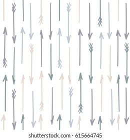 Diseño de colores pastel sin fisuras en el patrón de flecha. Ideal para la invitación a la boda, tarjeta de cumpleaños, papel pintado, tela impresa, superficie interior, papel envolvente. Vector