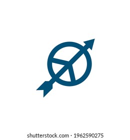 arrow peace icon vector illustration design template web