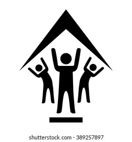 Arrow with people