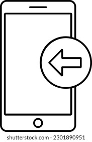 arrow phone direction direction arrow left Outline