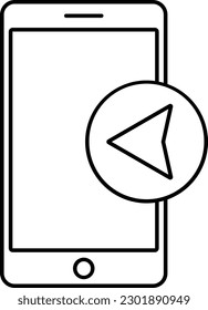 arrow phone direction direction arrow play Outline