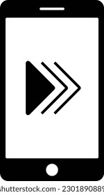 arrow phone next play direction Glyph