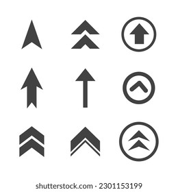 Colección de pictogramas de flecha. Conjunto de flechas.