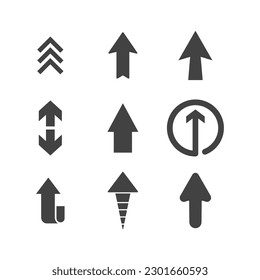 Arrow pictogram collection. Set of arrows.