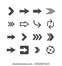 Arrow pictogram collection. Set of arrows.