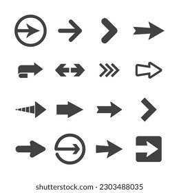 Arrow pictogram collection. Set of arrows.