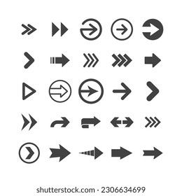Arrow pictogram collection. Set of arrows.