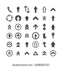Arrow pictogram collection. Set of arrows.