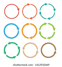 Arrow pictogram refresh. Reload and rotation loop sign. 