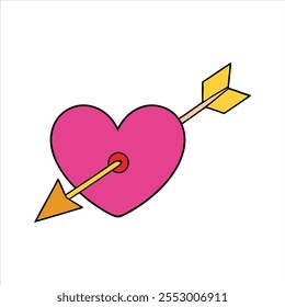 Arrow Piercing Heart Vector Graphic Design File
