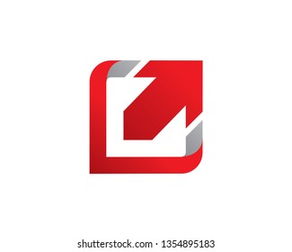 Arrow Pin Logo Template, Icon, Symbol - Vector
