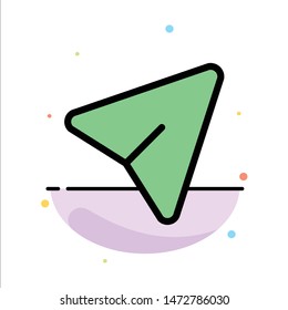 Arrow, Pin, Mouse, Computer Abstract Flat Color Icon Template