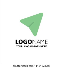 Arrow, Pin, Mouse, Computer Business Logo Template. Flat Color. Vector Icon Template background