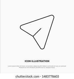 Arrow, Pin, Mouse, Computer Line Icon Vector