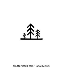 Arrow Up Pine Logo. Pine Trees That Form An Upward Arrow, So This Logo Has A Simple And Minimalist Impression