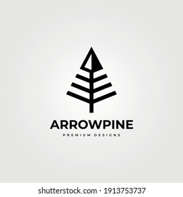 arrow up pines logo vector business company symbol illustration designs