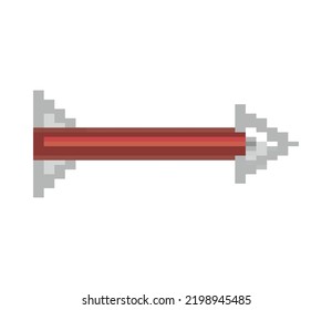 arrow pixel art icon isolated