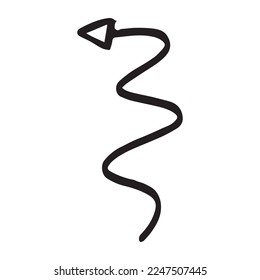 arrow pixel brush isolated on white background. black hand drawn