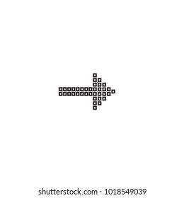 Arrow pixel icon vector isolated on white background. Trendy arrow pixel icon in flat style. Template for app, ui and logo, vector illustration eps 10