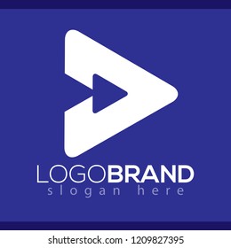Arrow Play Abstract Logo vector Element. Music Logo Template