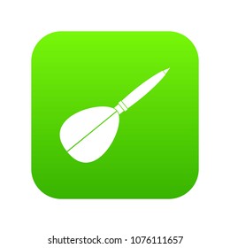 Arrow to play dart icon digital green for any design isolated on white vector illustration