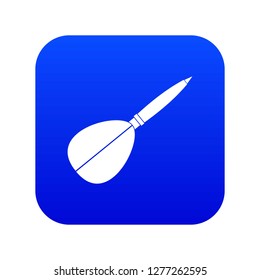 Arrow to play dart icon digital blue for any design isolated on white vector illustration