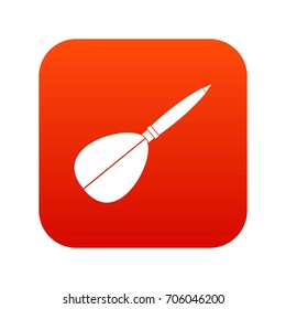 Arrow to play dart icon digital red for any design isolated on white vector illustration